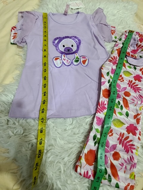 Floral pant bear shirt